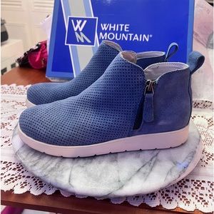 🖤WHITE MOUNTAIN HIGH TOP SNEAKERS BLUE SUEDED LEATHER🖤